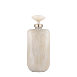 Aliza Pearl Glass Bottle Statue With Shell Lid M