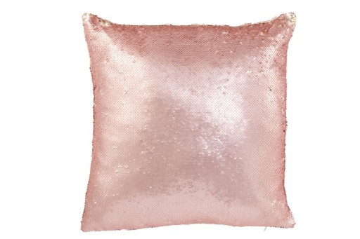 J-Line Reversible Cushion Sequin Pink/Champagne