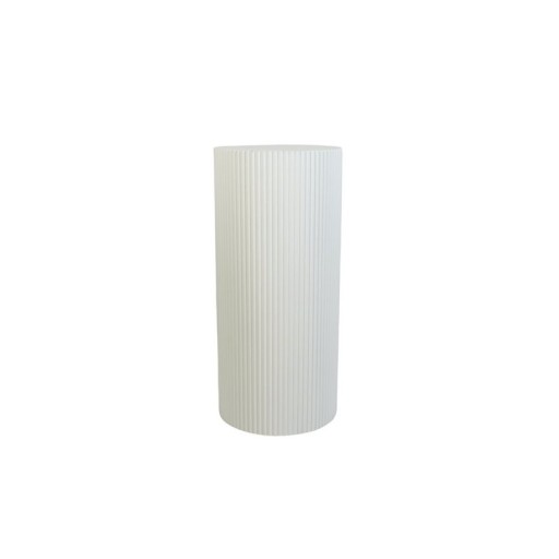 Side Table / Pillar- Cylinder - MDF - White - 30x65cm
