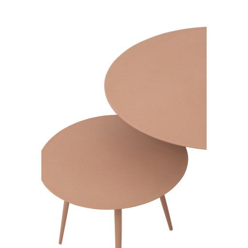 J-Line bijzettafel - ijzer - oud roze