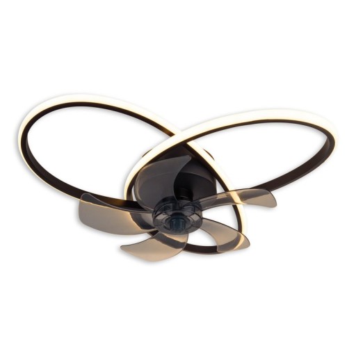 Die moderne LED Deckenleuchte "LECCIO" inklusive Ventilator, Nachtlichtfunktion, Dimmung und Lichttemperatureinstellung ist mit fest verbauten LEDs bestückt und hat einen ungefähren Øvon 58 cm.