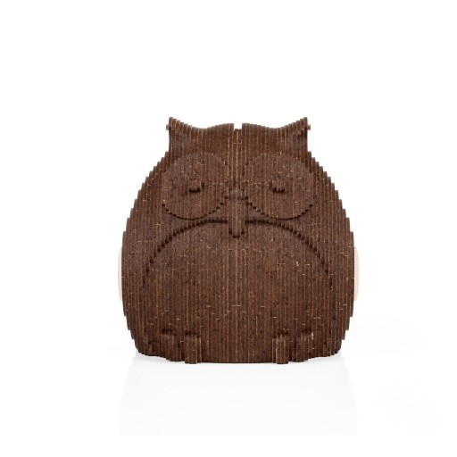 Eco Wood Art (EWA) 3D Houten Bouwset Spaarpot Uil/Owl, 3809, 15x9,1x15,7cm