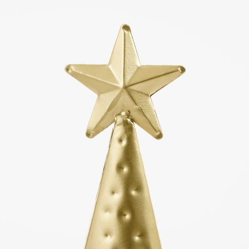 Decoratie Kerstboom - L15 x B8 x H68 cm - IJzer - Goud