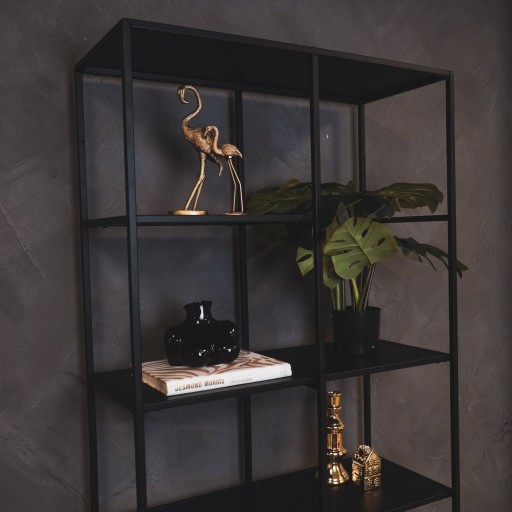 Vaas - Borsten - Keramiek - Zwart - 6,5x12,5x13cm