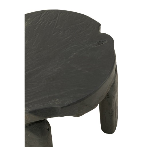 J-Line tafel Rond Teak - hout - zwart