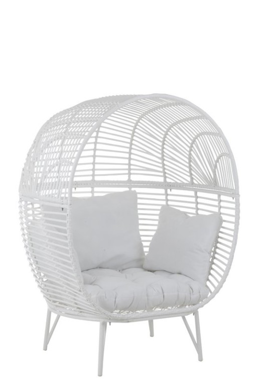 J-Line lounge chair Oval - steel - white