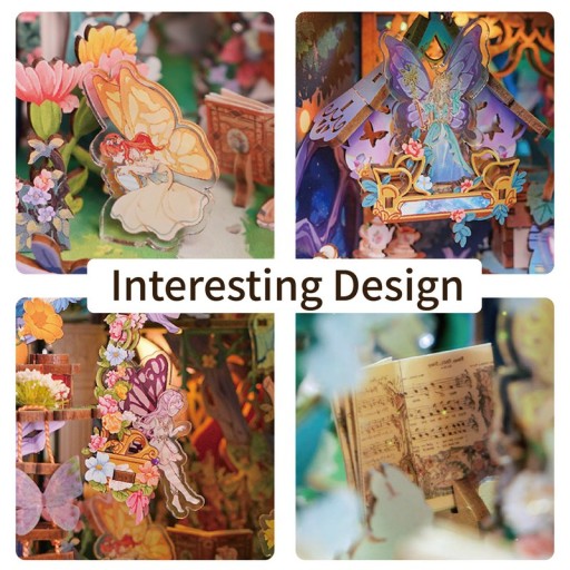 DIY Book Nook Bookend A Midsummer Night's Dream Including Dust cover, Tone-Cheer, TQ130, 18 x 9.8 x 24.5 cm