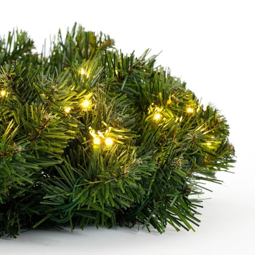 Limber LED Kerstkrans voor Buiten met Timer- en Dimfunctie - H15 x Ø60 cm - Groen
