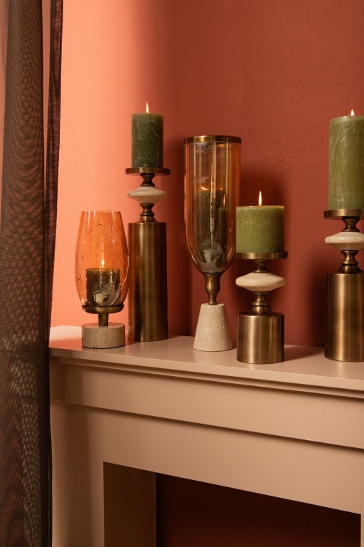 Sajeth Brass Luster Glass Stormlight On Base M