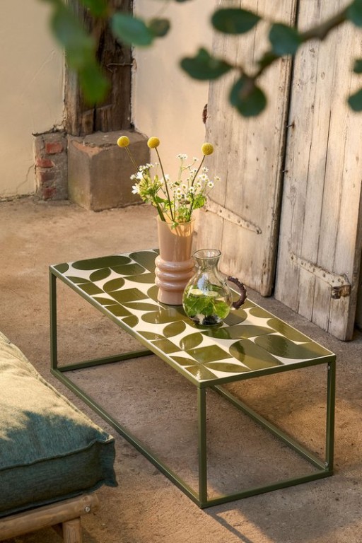 Bologna coffee table outside - L99 x B41 x H46 cm - Metal - Dark green