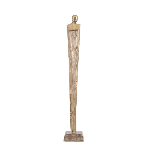 Symon Beeld Man | Bruin-Gouden Aluminium Sculptuur L 103 cm
