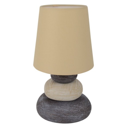 Ceramic table lamp "Stoney", table lamp made of ceramic, nature, with E14 version, table lamp for dining room, living room, hallway or office, or as a bedside lamp, 31 cm high