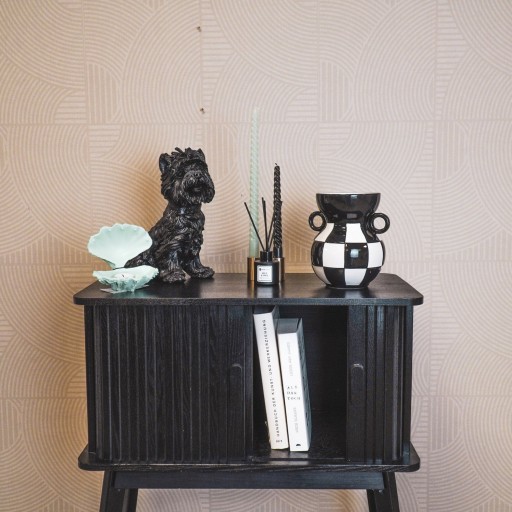 Vaas - Kan - Keramiek - Zwart/Wit - 14,5x14x17cm