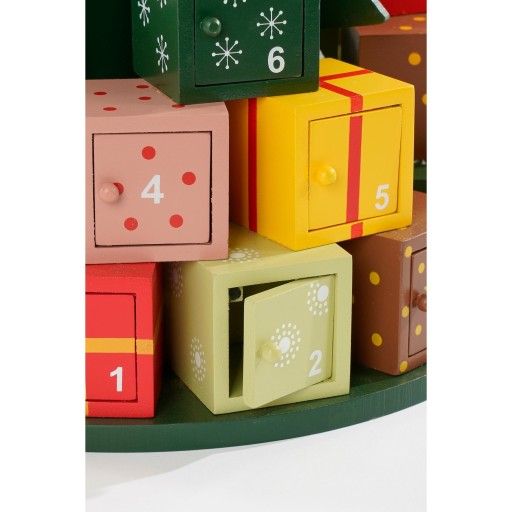 Adventskalender - H30 x Ø28 cm - MDF - 100% FSC - Meerkleurig