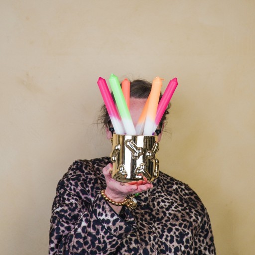 Pot - Dick - Keramiek - Goud -11x11x11,5cm