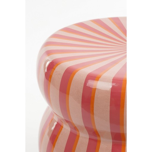 Skipper Bijzettafel - H44 x Ø32 cm - Keramiek - Roze, Oranje