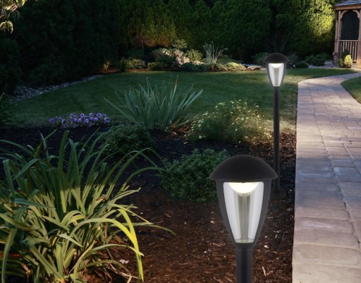 LED exterior base base "Clint", made of metal and plastic in black, with integrated LED, path lights