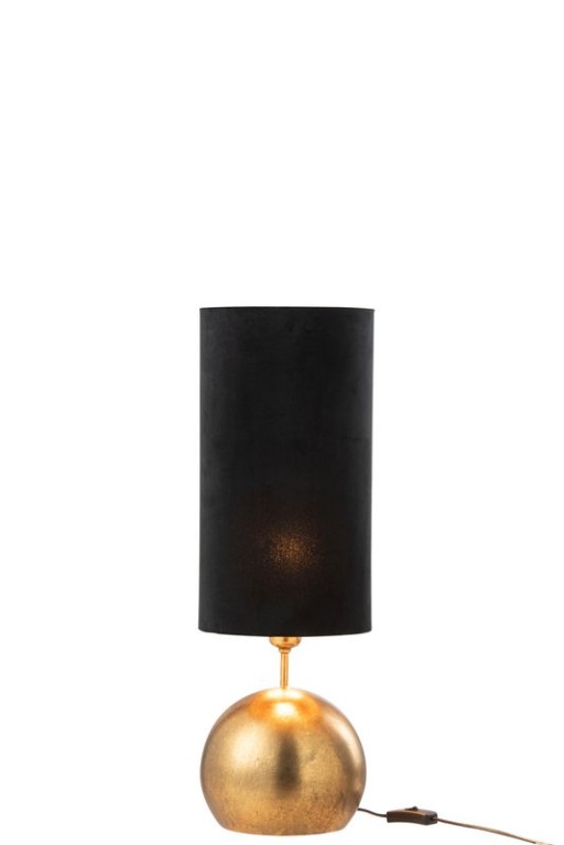 J-Line Lamp Ball Iron/Velvet Gold/Black