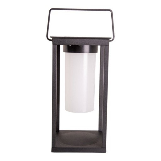 LED camping/skirting lamp H: 28cm, for outside, skirting lamp - metal and plastic in black, with integrated LED