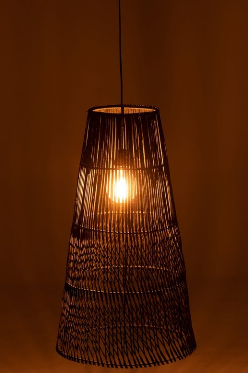 J-Line Alix hanging lamp - wood - brown