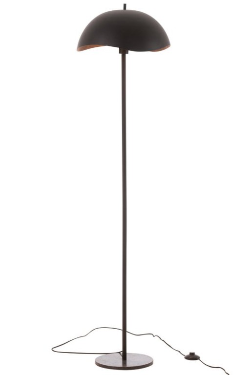 J-Line Design Stehlampe | Metall & Marmor | Schwarz – 150 cm