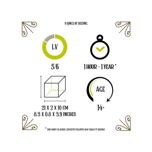 Breinbreker, 9 ringen van Peking, Logica Giochi , LG4123,