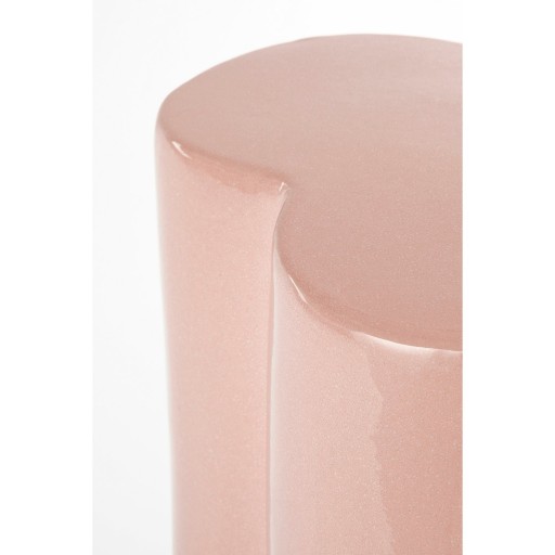 Brazil Bijzettafel - H44 x Ø30 cm - Keramiek - Lichtroze