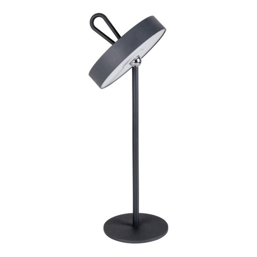 LED battery table lamp magnetic "Ella" for outside and inside, made of metal and plastic in gray, 35 cm high