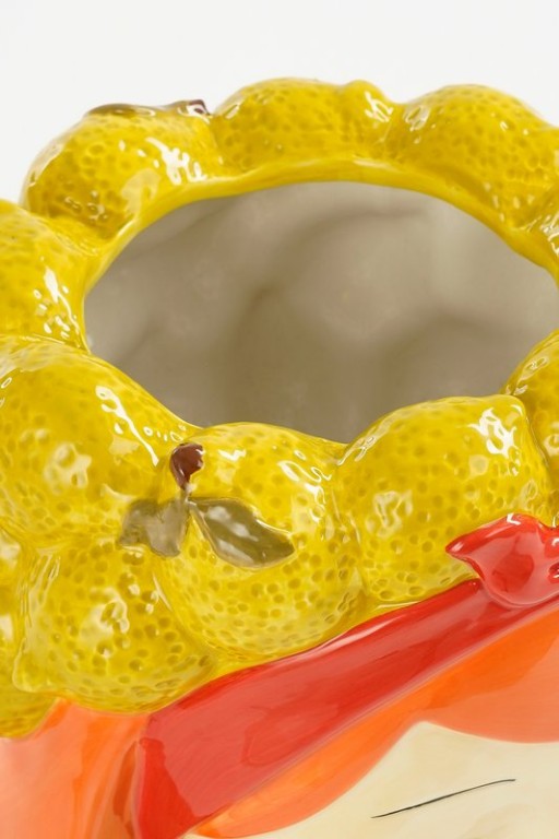 Funny Flowerpot Inside - H25 x Ø20 cm - Dolomite - Yellow