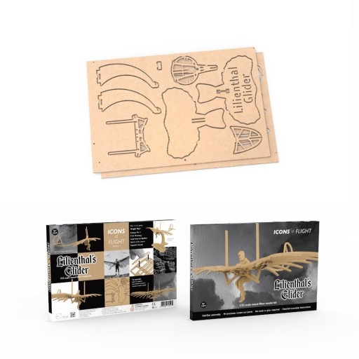 Ilo Build 3D Houten Modelbouw Lilienthal's Glider, NUI-107, 22x18x15cm