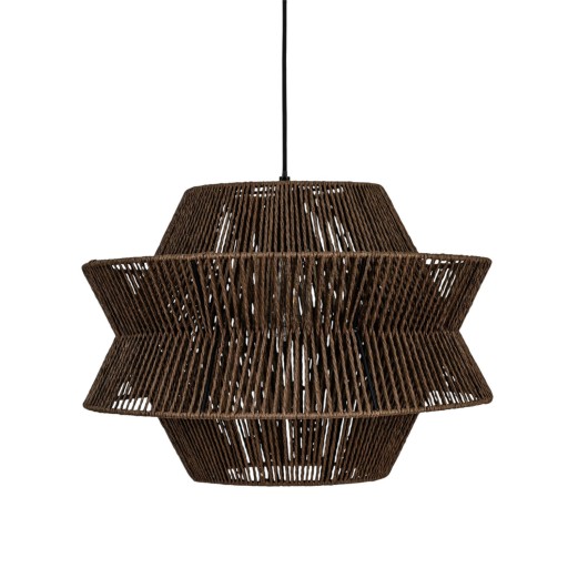 Hanglamp ENRICO walnoot bruin Ø45x34cm