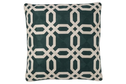 J-Line cushion Palermo - textile - green - 2 pieces