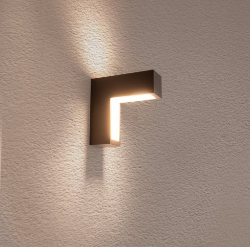 LED wall lights "Angus" made of metal and plastic in anthracite, with integrated LED