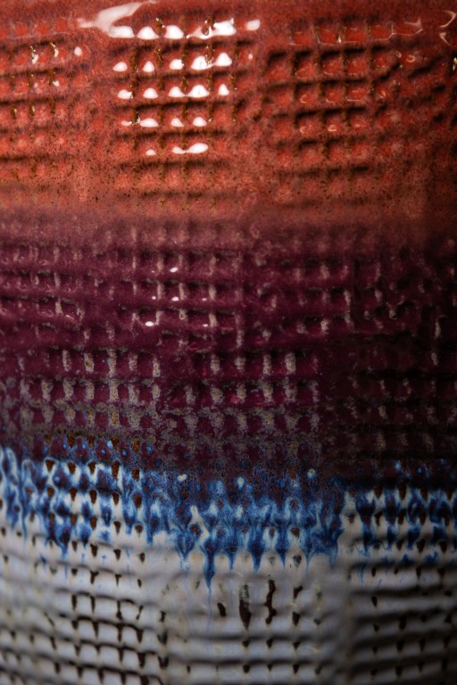 Elana Purple Round Ceramic Pot Ombre PatternXXL