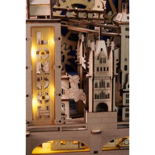 Robotime, 3D DIY Houten Modelbouwpakket Marble Travel "London", Marble Spaceport, EGB01, 22,5x15,5x23,5cm