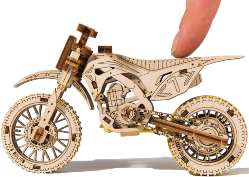 Wooden City Moto Cross, WR343, 13.7x6.2x8.7cm