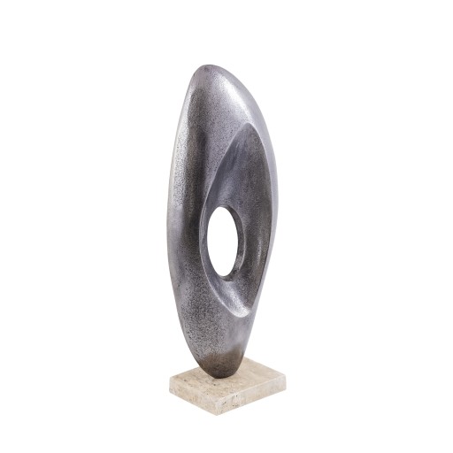 Kellaine Nickel Casted Alu Statue Travertine Base