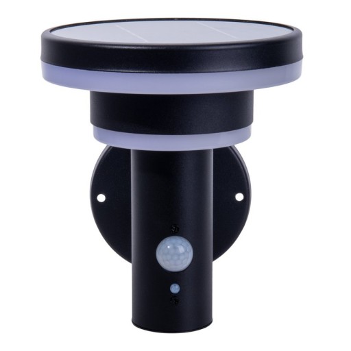 LED Solar Außenwandleuchte "NORA" , für Außen, Wandleuchte - Metall und Kunststoff in Schwarz, mit integrierter LED