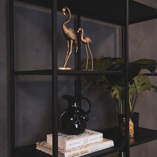 Vaas - Borsten Kan - Keramiek - Zwart - 6,5x11x18cm