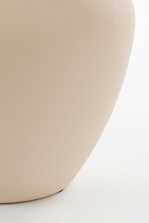 Gyge Vase - L26 x B22 x H31 cm - Metal - Off -White