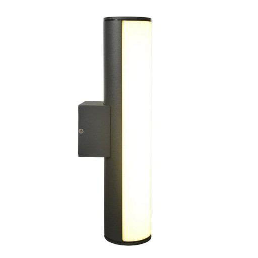 LED wall lights "flair", 30cm made of gray metal and plastic, with integrated LED