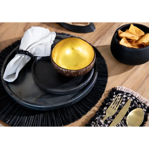 The Oh My Gee Bestekhouder - Zwart Koper - Set van 4