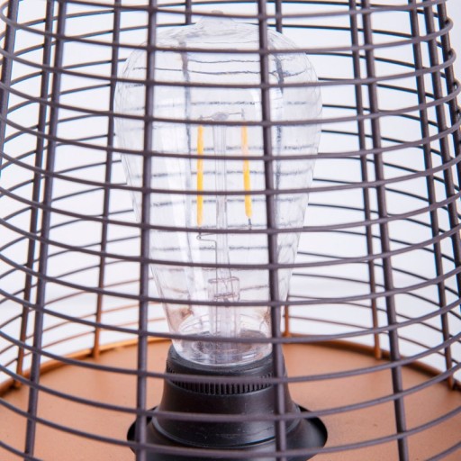 LED decol light 27 cm high, made of metal in black, firmly built -in LED, decoration for outside