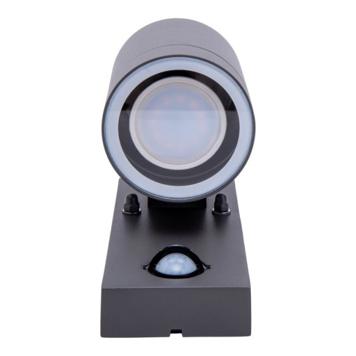 Outside wall lamp "Romb" with motion detector, anthracite -colored aluminum, timer, changeable lamp, 7 x 12.5 x 16.4 cm