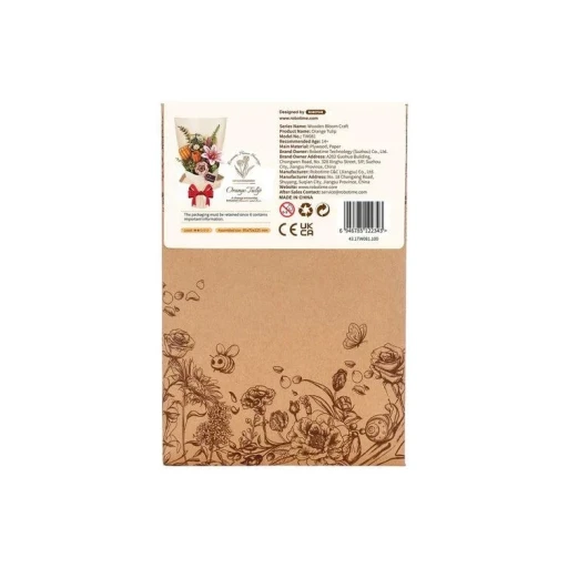 Robotime, DIY Houten Bloem Orange Tulip, Oranje Tulp, TW081