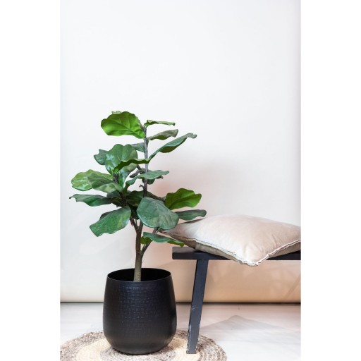 Kunstplant - Ficus Lyrata - Tabaksplant - 90 cm