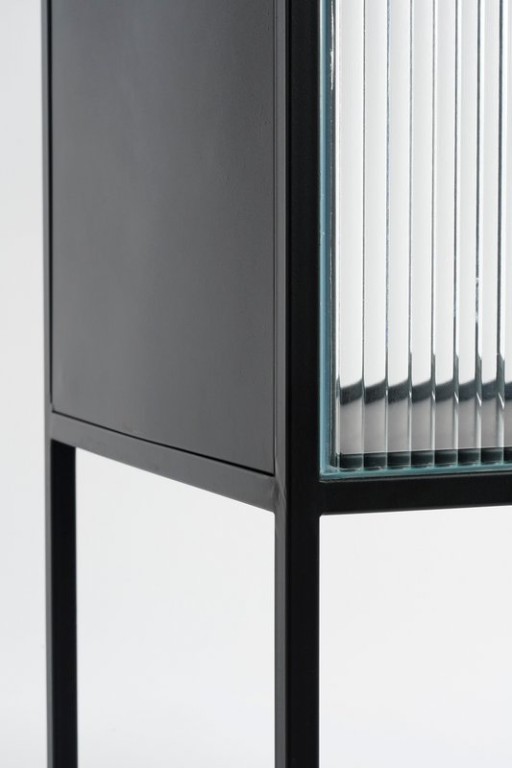 Clifton storage cupboard with doors - L38 x B35 x H90 cm - Metal - Black