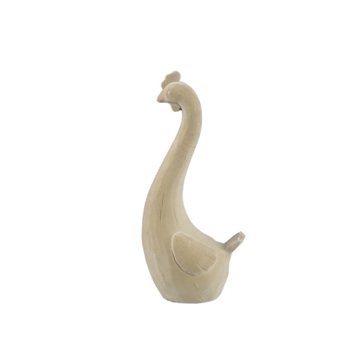Smita Beeld Kip | Crèmekleurige Polyresin Decoratie 32 cm