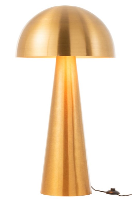 J-Line Lamp Mushroom Metal Matt Gold Extra Large