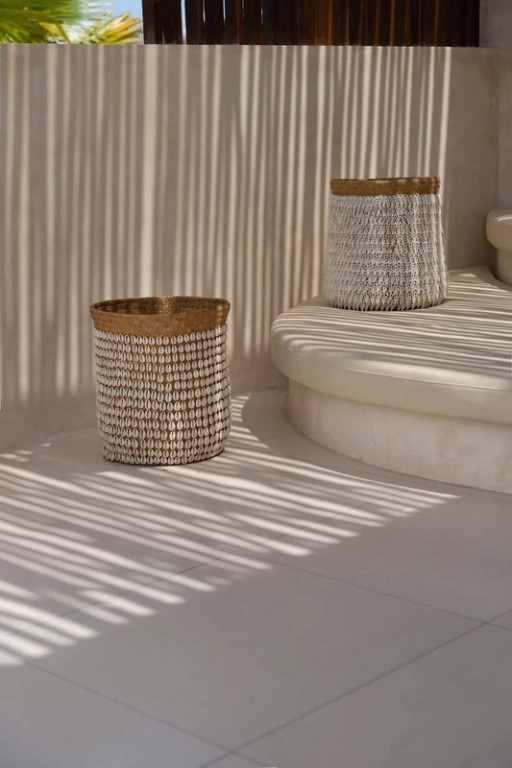 The Pandan Basket #2 - Natural White